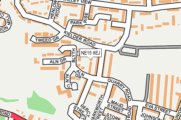 NE15 8EJ map - OS OpenMap – Local (Ordnance Survey)