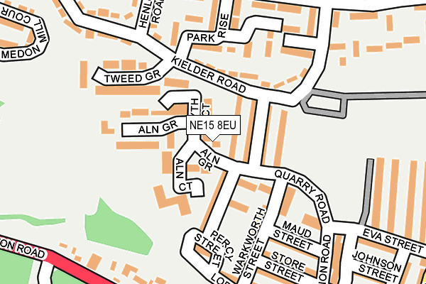 NE15 8EU map - OS OpenMap – Local (Ordnance Survey)