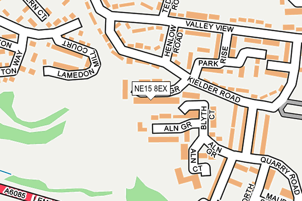 NE15 8EX map - OS OpenMap – Local (Ordnance Survey)