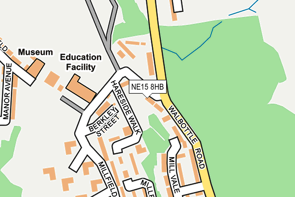 NE15 8HB map - OS OpenMap – Local (Ordnance Survey)