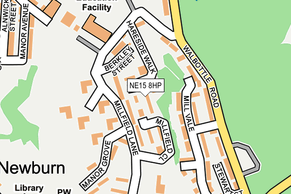 NE15 8HP map - OS OpenMap – Local (Ordnance Survey)