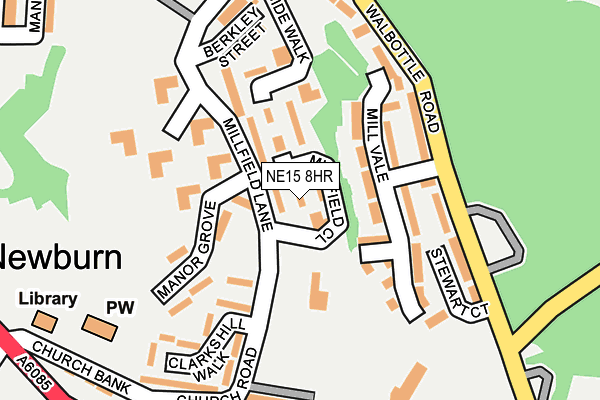 NE15 8HR map - OS OpenMap – Local (Ordnance Survey)