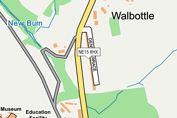NE15 8HX map - OS OpenMap – Local (Ordnance Survey)
