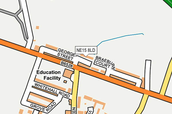 NE15 8LD map - OS OpenMap – Local (Ordnance Survey)