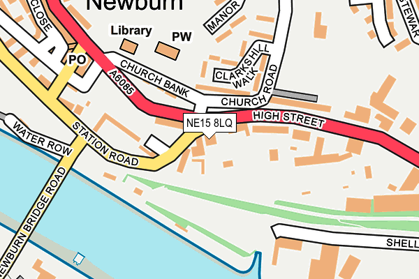 NE15 8LQ map - OS OpenMap – Local (Ordnance Survey)