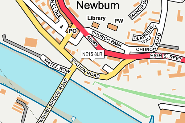 NE15 8LR map - OS OpenMap – Local (Ordnance Survey)