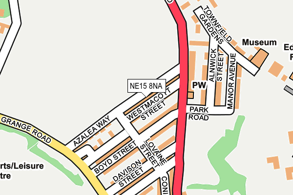 NE15 8NA map - OS OpenMap – Local (Ordnance Survey)