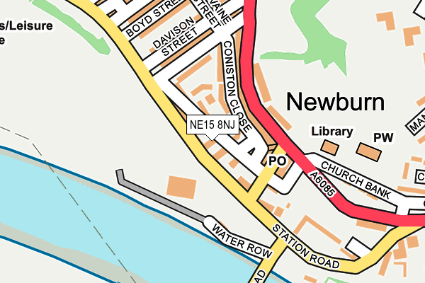 NE15 8NJ map - OS OpenMap – Local (Ordnance Survey)