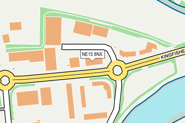 NE15 8NX map - OS OpenMap – Local (Ordnance Survey)