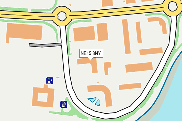 NE15 8NY map - OS OpenMap – Local (Ordnance Survey)