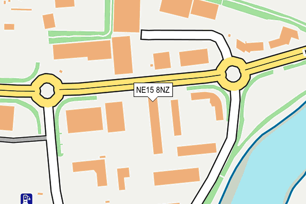NE15 8NZ map - OS OpenMap – Local (Ordnance Survey)