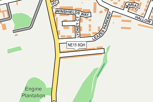 NE15 8QH map - OS OpenMap – Local (Ordnance Survey)