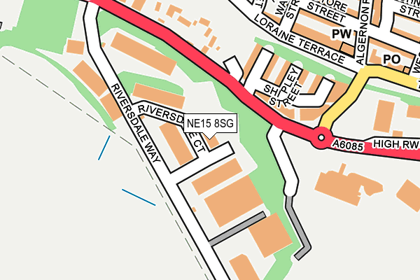NE15 8SG map - OS OpenMap – Local (Ordnance Survey)