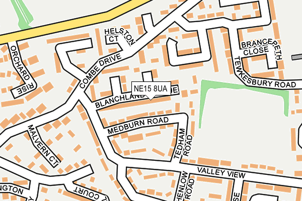 NE15 8UA map - OS OpenMap – Local (Ordnance Survey)