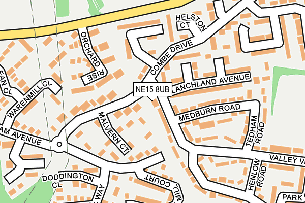NE15 8UB map - OS OpenMap – Local (Ordnance Survey)
