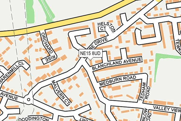 NE15 8UD map - OS OpenMap – Local (Ordnance Survey)