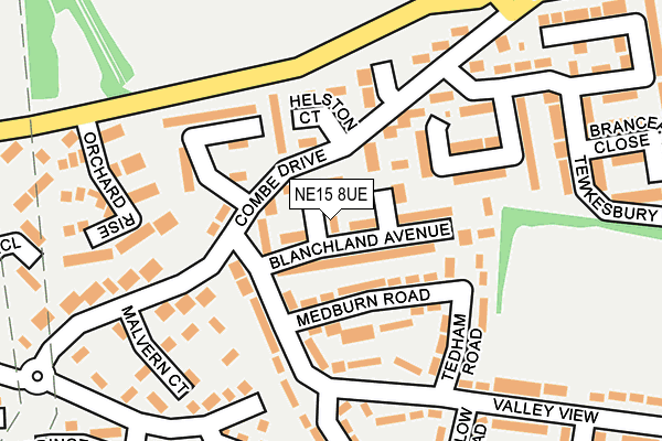 NE15 8UE map - OS OpenMap – Local (Ordnance Survey)