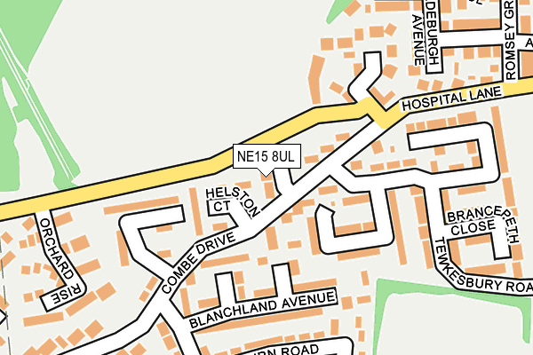 NE15 8UL map - OS OpenMap – Local (Ordnance Survey)