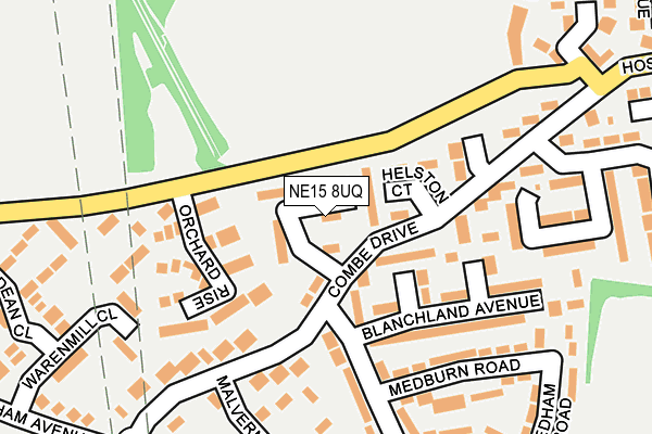 NE15 8UQ map - OS OpenMap – Local (Ordnance Survey)