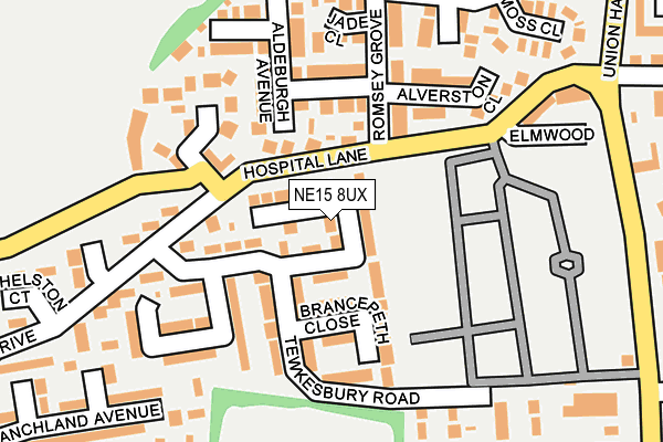 Map of NORTH EAST CARPET CLEANING LIMITED at local scale
