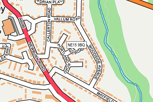 NE15 9BQ map - OS OpenMap – Local (Ordnance Survey)