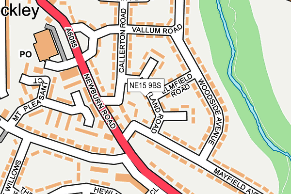 NE15 9BS map - OS OpenMap – Local (Ordnance Survey)