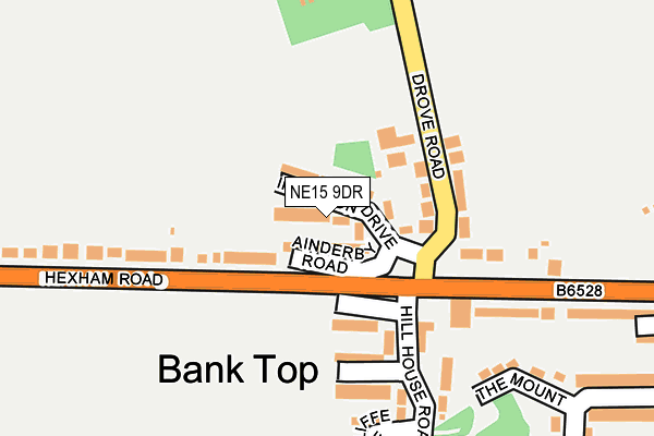 NE15 9DR map - OS OpenMap – Local (Ordnance Survey)