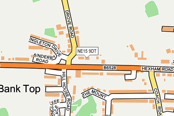 NE15 9DT map - OS OpenMap – Local (Ordnance Survey)