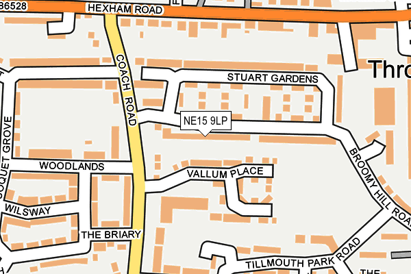 NE15 9LP map - OS OpenMap – Local (Ordnance Survey)