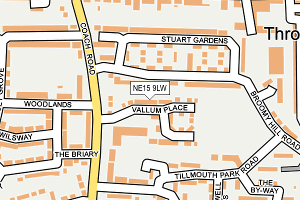 NE15 9LW map - OS OpenMap – Local (Ordnance Survey)