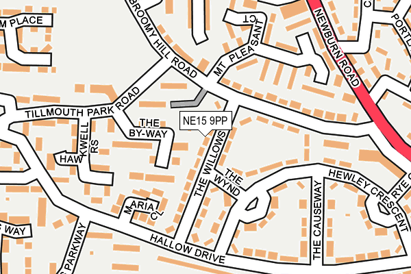 NE15 9PP map - OS OpenMap – Local (Ordnance Survey)