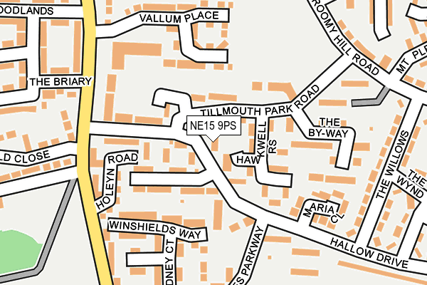 NE15 9PS map - OS OpenMap – Local (Ordnance Survey)