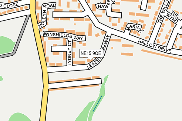 NE15 9QE map - OS OpenMap – Local (Ordnance Survey)