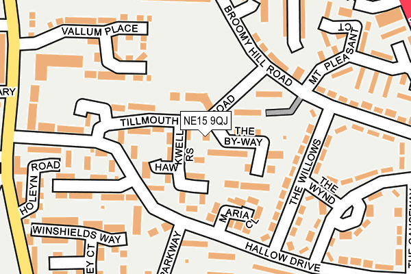 NE15 9QJ map - OS OpenMap – Local (Ordnance Survey)