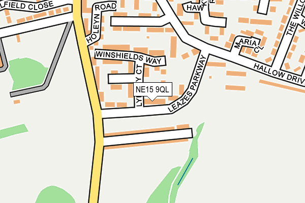 NE15 9QL map - OS OpenMap – Local (Ordnance Survey)