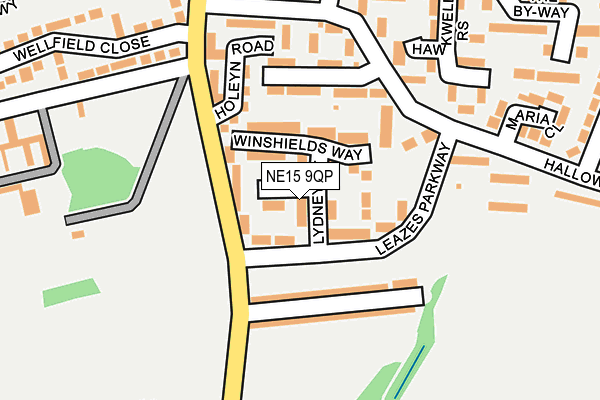 NE15 9QP map - OS OpenMap – Local (Ordnance Survey)