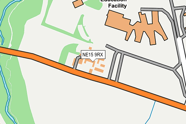 NE15 9RX map - OS OpenMap – Local (Ordnance Survey)