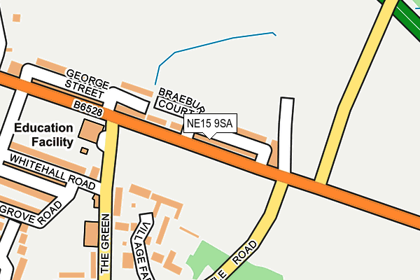 NE15 9SA map - OS OpenMap – Local (Ordnance Survey)