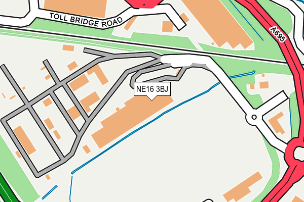NE16 3BJ map - OS OpenMap – Local (Ordnance Survey)