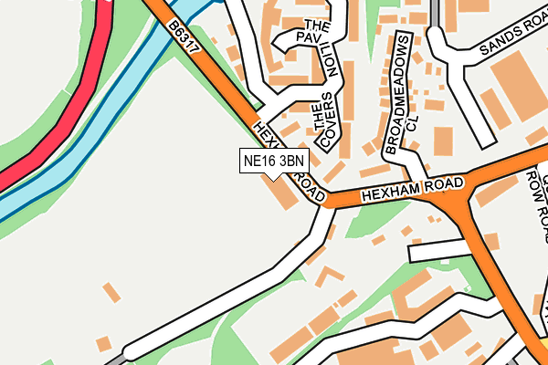 NE16 3BN map - OS OpenMap – Local (Ordnance Survey)