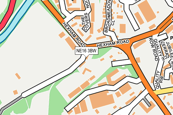 NE16 3BW map - OS OpenMap – Local (Ordnance Survey)