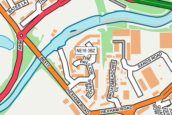 NE16 3BZ map - OS OpenMap – Local (Ordnance Survey)