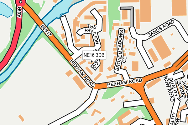 NE16 3DB map - OS OpenMap – Local (Ordnance Survey)
