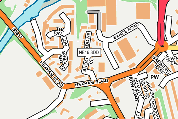 NE16 3DD map - OS OpenMap – Local (Ordnance Survey)
