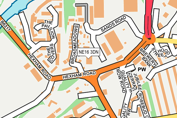 NE16 3DN map - OS OpenMap – Local (Ordnance Survey)