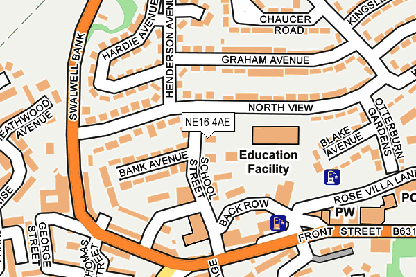 NE16 4AE map - OS OpenMap – Local (Ordnance Survey)