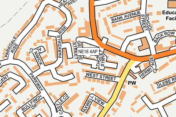 NE16 4AP map - OS OpenMap – Local (Ordnance Survey)
