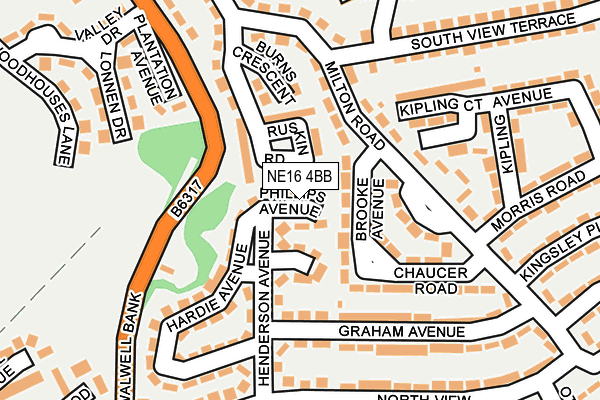 NE16 4BB map - OS OpenMap – Local (Ordnance Survey)