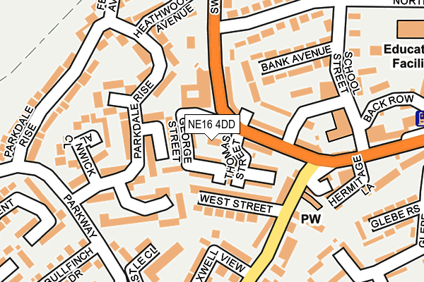 NE16 4DD map - OS OpenMap – Local (Ordnance Survey)