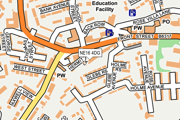NE16 4DG map - OS OpenMap – Local (Ordnance Survey)